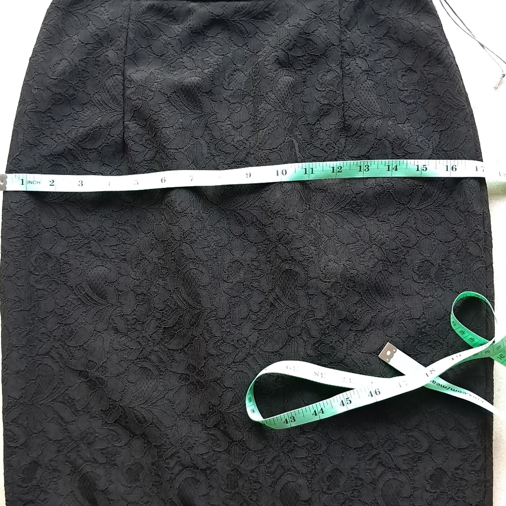 JLO Midi Slim Lace Lined Pencil Skirt back Zipper - Picture 4 of 11